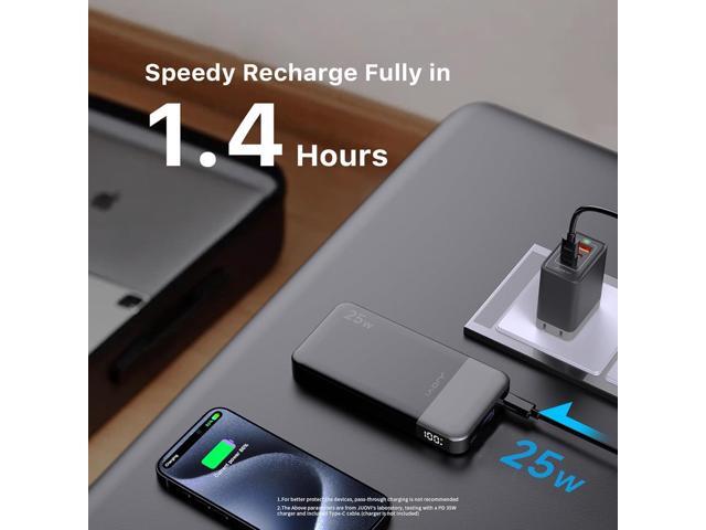Power Bank 10000mAh, 25W Fast Charging Small Portable Charger with PD 3.0 & QC 4.0,USB C Slim Lightweight iPhone Charger, Dual Output Compatible...