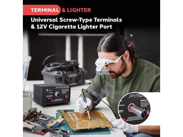 Pyramid Universal Compact Bench Power Supply - 10 Amp Linear Regulated Home Lab Benchtop AC-to-DC Converter w/ 13.8 Volt DC 115V AC 250W Input,...