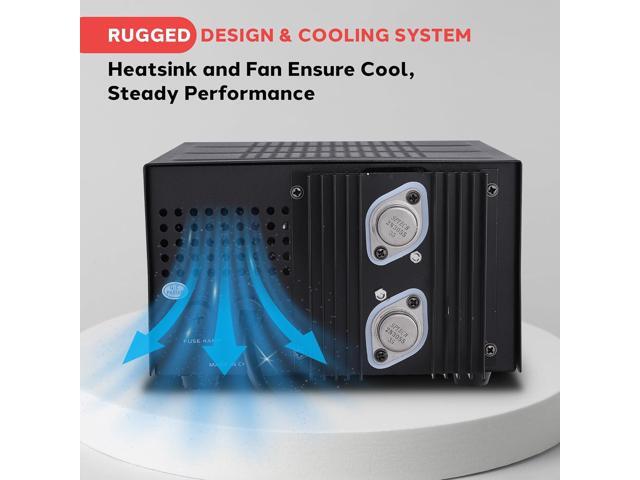Pyramid Universal Compact Bench Power Supply - 10 Amp Linear Regulated Home Lab Benchtop AC-to-DC Converter w/ 13.8 Volt DC 115V AC 250W Input,...