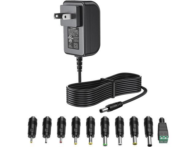 10V 1.8A 1.5A 1A Power Supply 10 Volt Charger 1800mA 18W Max Regulated Switching AC to DC Cord Adapter with 10 Replacement Connector 100V - 240V...