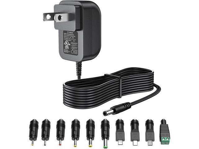 5V 1A Power Supply 5 Volt Charger 1000mA 5W Max Regulated Switching AC to DC Cord Adapter with 10 Replacement Connector 100V - 240V Input Adaptor...