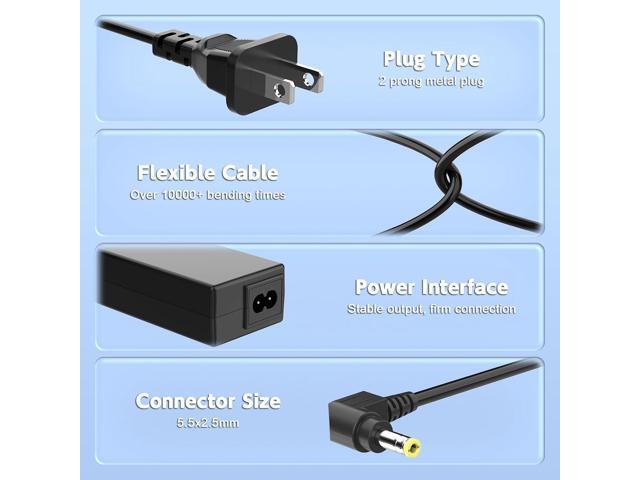 90W 19V Power Cord Compatible with Westinghouse TV 24 32 40 42 46 inch UW40TA2W UW40T8LW LED TV UW32SC1W UW32S3PW UW40TC1W LD-4680 LD-4695...