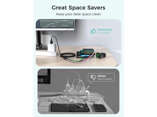 Upgraded Travel Essentials for Apple Watch Charger 4 in 1 Multi Charging Cable iWatch Charger Camping Essentials USB C/L/Micro Compatible with...