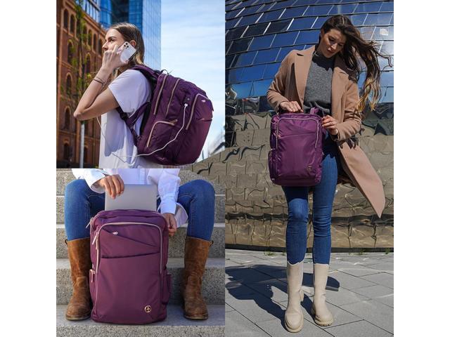 Swissdigital Design Business Laptop Backpack For Women, College Computer Backpack with USB Charging Port, Fits 15.6 Inch Laptop Travel Work...
