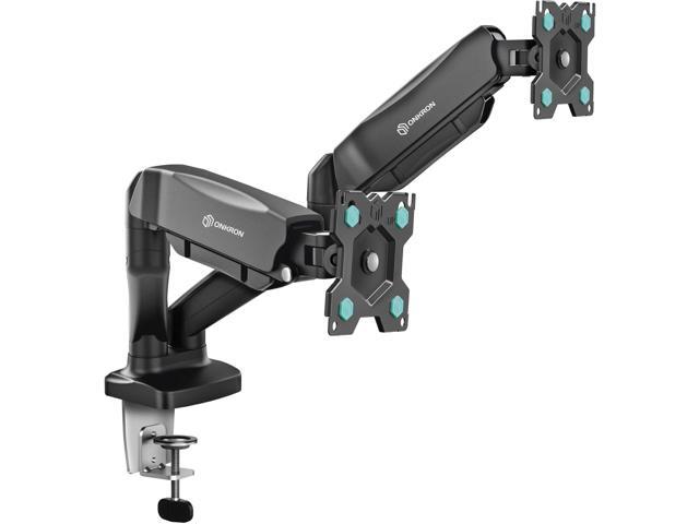 ONKRON Dual Monitor Mount for Two 13 - 32 Inch Screens up to 17.6 lbs (x2), Gas Spring Dual Monitor Arm Stand, VESA 75x75 & 100x100, Adjustable...