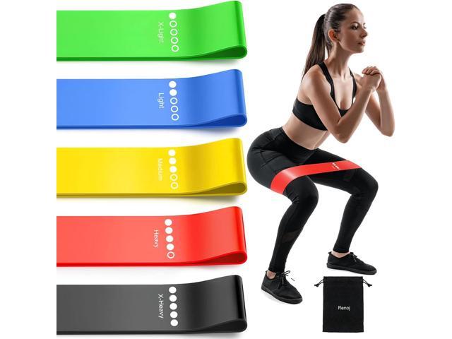 Resistance Bands for Working Out, Elastic Exercice Loop Bands for Physical Therapy, Yoga Starter Set of Stretch Bands for Booty Legs, Pilates...