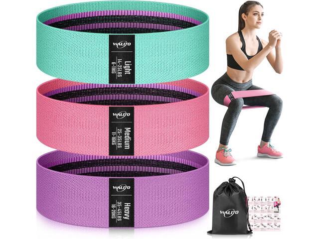 WALITO Resistance Bands for Working Out, Fabric Exercise Bands for Legs and Butt, Workout Bands for Women and Men, Booty Band for Yoga Starter Set,...