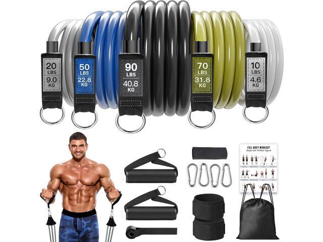 Heavy Resistance Bands for Working Out, NITEEN Resistance Bands with Handles Weight Exercise Bands for Men Women, Workout Bands with Door Anchor...
