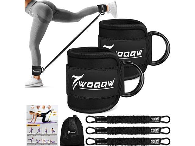 Ankle Resistance Bands with Cuffs, Leg and Glutes Workout Equipment, Resistance Bands with Ankle Straps for Cable Machine Kickbacks, Booty.
