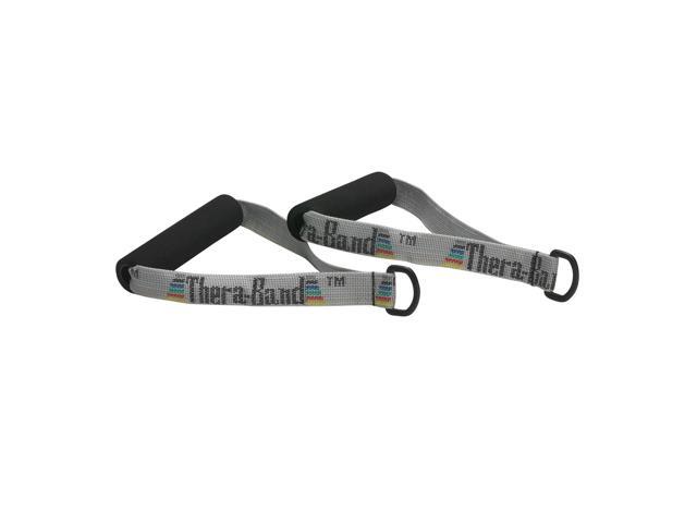 THERABAND Resistance Band Handles, Attachments for Resistance Bands and Tubing, Pair of Foam Grip Pull Handles for Lower and Upper Body Exercises,...