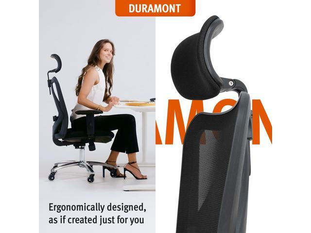 Duramont Ergonomic Office Chair - Adjustable Desk Chair with Lumbar Support and Rollerblade Wheels - High Back Chairs with Breathable Mesh - Thick...