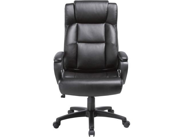 Lorell Soho High-Back Black Leather Executive Chair