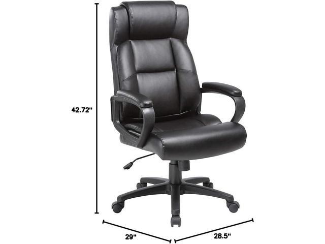 Lorell Soho High-Back Black Leather Executive Chair