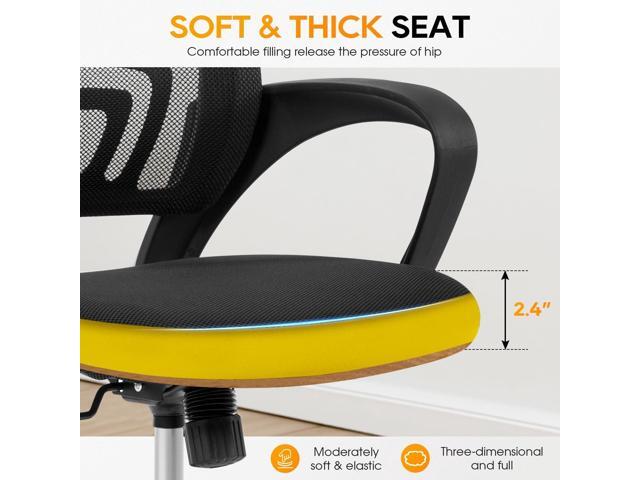 Home Office Chair Ergonomic Desk Chair Mid-Back Mesh Computer Chair Lumbar Support Comfortable Executive Adjustable Rolling Swivel Task Chair with...