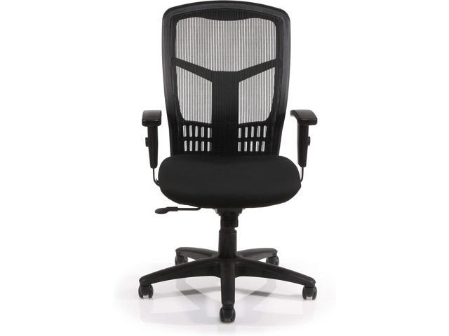 Lorell ErgoMesh Executive Swivel Chair, High-Back, Black
