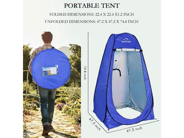 Your Choice Pop Up Privacy Shower Tent - Portable Changing Tent for Camping, Beach & Hiking - 6.2FT Lightweight with Carry Bag, Quick Setup & Full...