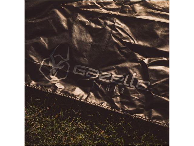 Gazelle Tents, G5 5-Sided Gazebo Footprint, 300D, Waterproof Ground Tarp, 5 Tack Down Stakes, GA107