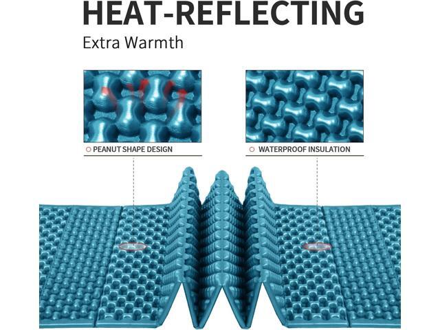 Foam Camping Pads for Hiking, Ultralight Closed Cell Mattress, Waterproof Soft Mat for Adults, Wide Picnic Yoga Mats, Folding Sleeping Pad for...