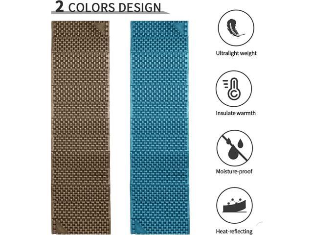 Foam Camping Pads for Hiking, Ultralight Closed Cell Mattress, Waterproof Soft Mat for Adults, Wide Picnic Yoga Mats, Folding Sleeping Pad for...