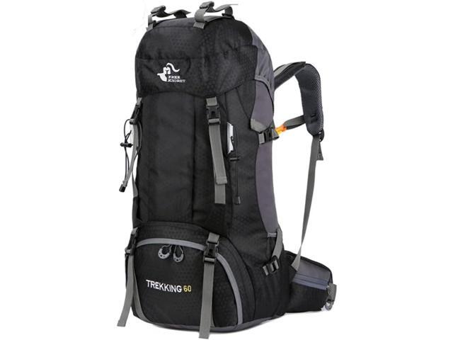 Bseash 60L Waterproof Hiking Camping Backpack with Rain Cover, Large Outdoor Sport Travel Daypack Rucksack for Climbing
