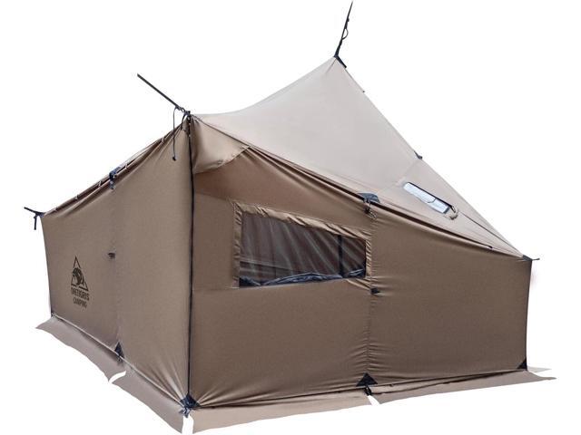 OneTigris COZSHACK Hot Tent, Large Spacious 4 Person Tent with Stove Jack, Windproof Waterproof Tent for Wood Stove Bushcraft Camping Travel Truck.