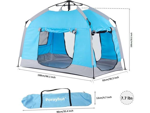Easy Set Up Kids Playhouse with Nice LED Light Strip and 3 Large Opens,Portable Children Play Tent & Privacy Room for Indoor & Outdoor Games with...