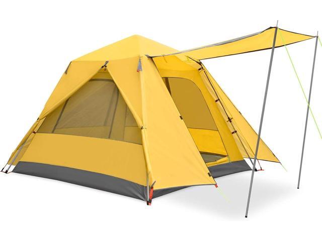 KAZOO Camping Tents 3 Person Waterproof Instant Tents 3 People Cabin Tent Easy Setup with Sun Shade Automatic Aluminum Pole