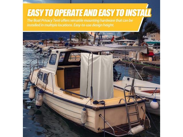 Boats Privacy Curtain Changing Room with Bag Portable Privacy Tent Easy Up Pontoon Enclosure Partition for Pontoons Boat Hanging Tent 27' W x 30' D...