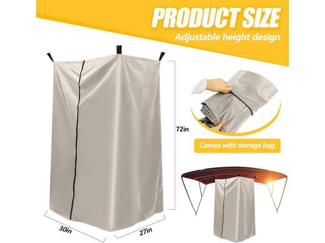 Boats Privacy Curtain Changing Room with Bag Portable Privacy Tent Easy Up Pontoon Enclosure Partition for Pontoons Boat Hanging Tent 27' W x 30' D...