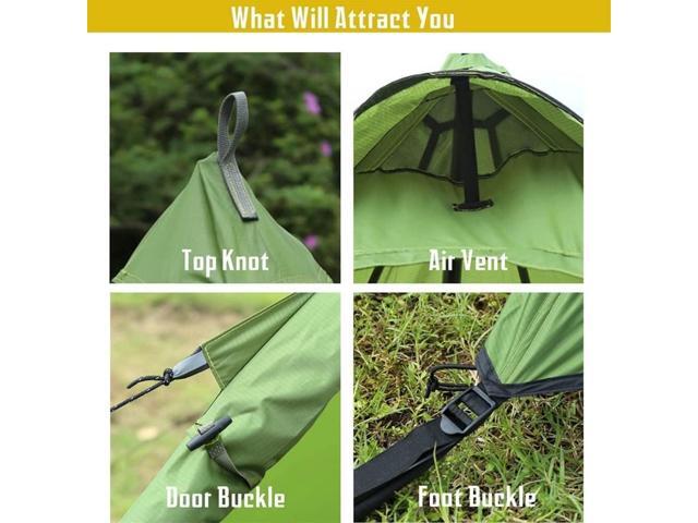 FIREHIKING Hot Camping Tent - Ultralight Tepee With Stove Jack for 1-2 Adults