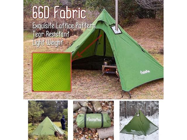 FIREHIKING Hot Camping Tent - Ultralight Tepee With Stove Jack for 1-2 Adults