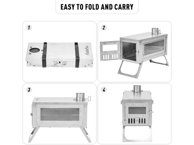 FireHiking Titanium Stove Camping Tent Burning Stove Foldable Ultralight