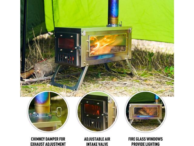FireHiking Titanium Stove Camping Tent Burning Stove Foldable Ultralight