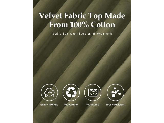 Inflatable Sleeping Pad for Camping, Extra-Thick 4.75' Single Air Mattress with Soft Velvet Top, Machine Washable, Family Lightweight 4-Season Pad...