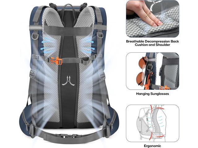 Maelstrom Hiking Backpack,Camping Backpack,40L Waterproof Hiking Daypack with Rain Cover,Lightweight Travel Backpack,Blue