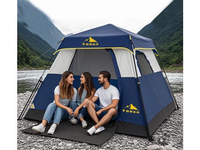 3/4 Person/6 Person Camping Tent Fast Cabin Tent with Instant Setup Tent, Weatherproof Tent Easy Quick Set Up & Pop Up in 60 Seconds with Rainfly...