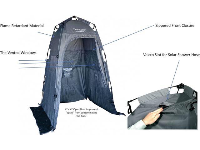 Spacious Portable Privacy Tent for Outdoor Showers, Changing Room & Compatible for Cleanwaste Camping Toilet - Surfing, Beach, Hiking, Ice Fishing...