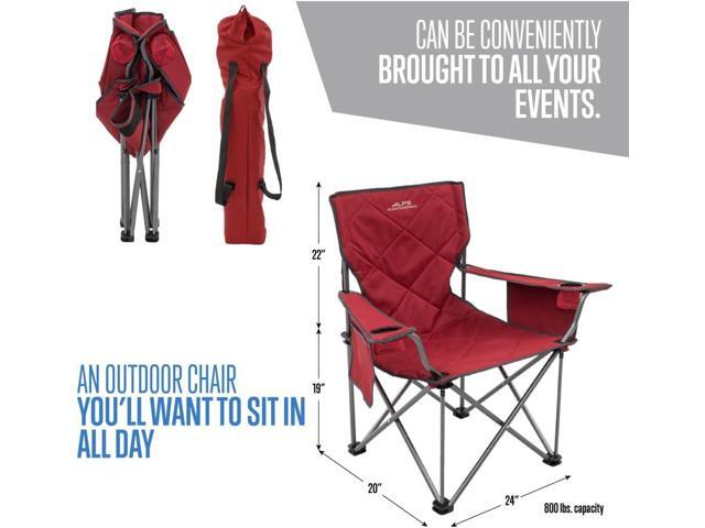 ALPS Mountaineering King Kong Camping Chairs for Adults with Mesh Cup Holders and Pockets, Built Durable and Reliable with Compact Foldable Steel...