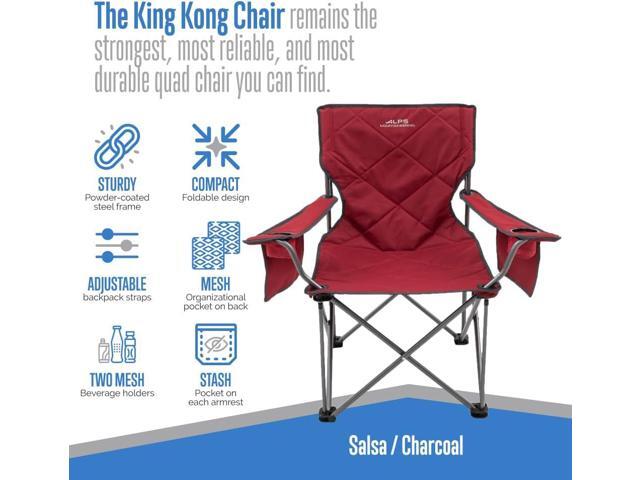 ALPS Mountaineering King Kong Camping Chairs for Adults with Mesh Cup Holders and Pockets, Built Durable and Reliable with Compact Foldable Steel...