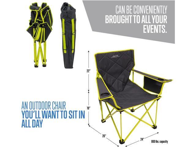 ALPS Mountaineering King Kong Camping Chairs for Adults with Mesh Cup Holders and Pockets, Built Durable and Reliable with Compact Foldable Steel...