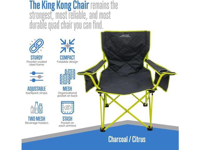 ALPS Mountaineering King Kong Camping Chairs for Adults with Mesh Cup Holders and Pockets, Built Durable and Reliable with Compact Foldable Steel...
