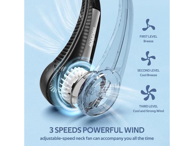 Portable Neck Fan, Hands Free Bladeless, 360° Cooling Personal Fan,Wearable Quiet Fan for Outdoor Indoor, Birthday Gifts for Men Women Mom Dad,...