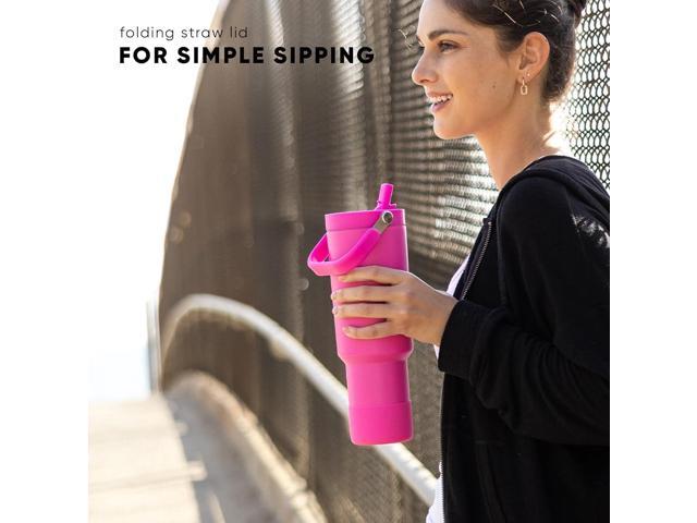 Simple Modern Trek Pivot 40oz Flip Straw Tumbler with Handle Water Bottle & Boot Interchangeable Straw & Chug Lids Insulated Stainless...