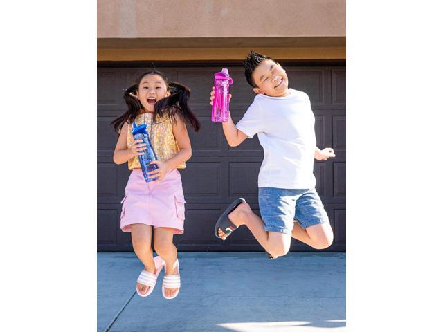 Pogo Plastic Water Bottle with Chug Lid and Carry Handle, Reusable, BPA Free, Dishwasher Safe, Perfect for Travel, School, Outdoors, and Gym ...