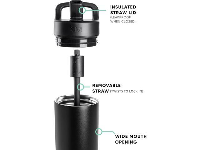 Simple Modern Water Bottle with Straw lid Insulated Stainless Steel Thermos Reusable Travel Water Bottles for Gym & Sports Leak Proof & BPA...