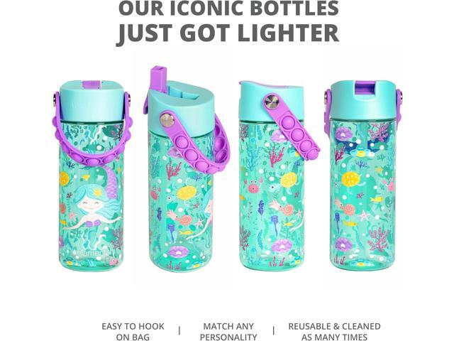Elemental Leak Proof Water Bottles for Kids - Splash Kids Water Bottle for School with Pop-it Handle - Tritan Plastic Water Bottle with Straw -...