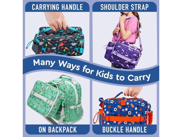 Bentgo Kids Lunch Bag - Durable, Double-Insulated Lunch Bag for Kids 3+; Holds Lunch Box, Water Bottle, & Snacks; Easy-Clean Water-Resistant Fabric...