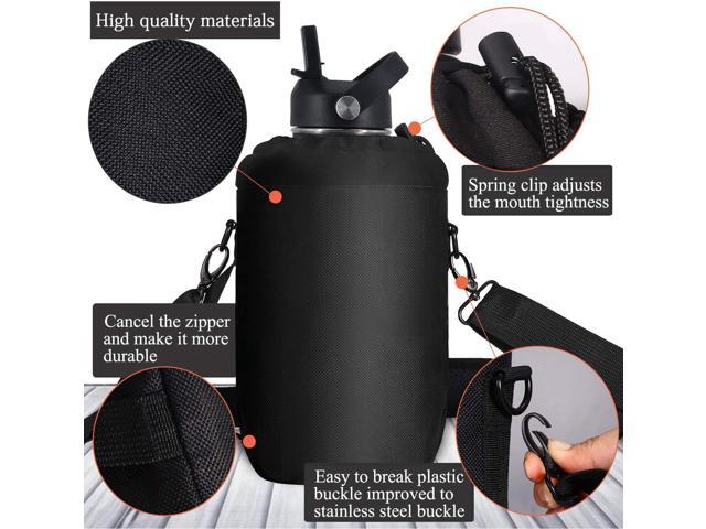 SENDESTAR Water Bottle 64oz Double Wall Vacuum Insulated Leak Proof Stainless Steel Sports Water BottleWide Mouth with New Flex Straw Lid & Spout...