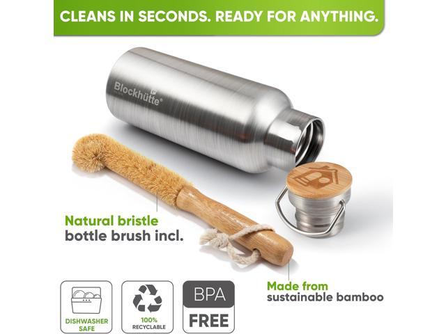 Blockhütte Vacuum Insulated Stainless Steel Water Bottle I 17 oz I Wide Mouth Metal Bottle for hot and cold drinks I BPA-Free I perfect for Travel,...