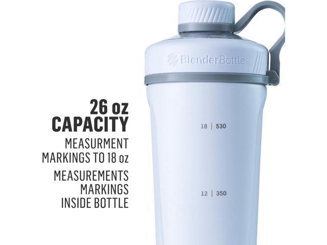 BlenderBottle Radian Shaker Cup Insulated Stainless Steel Water Bottle with Wire Whisk, 26-Ounce, Matte Black